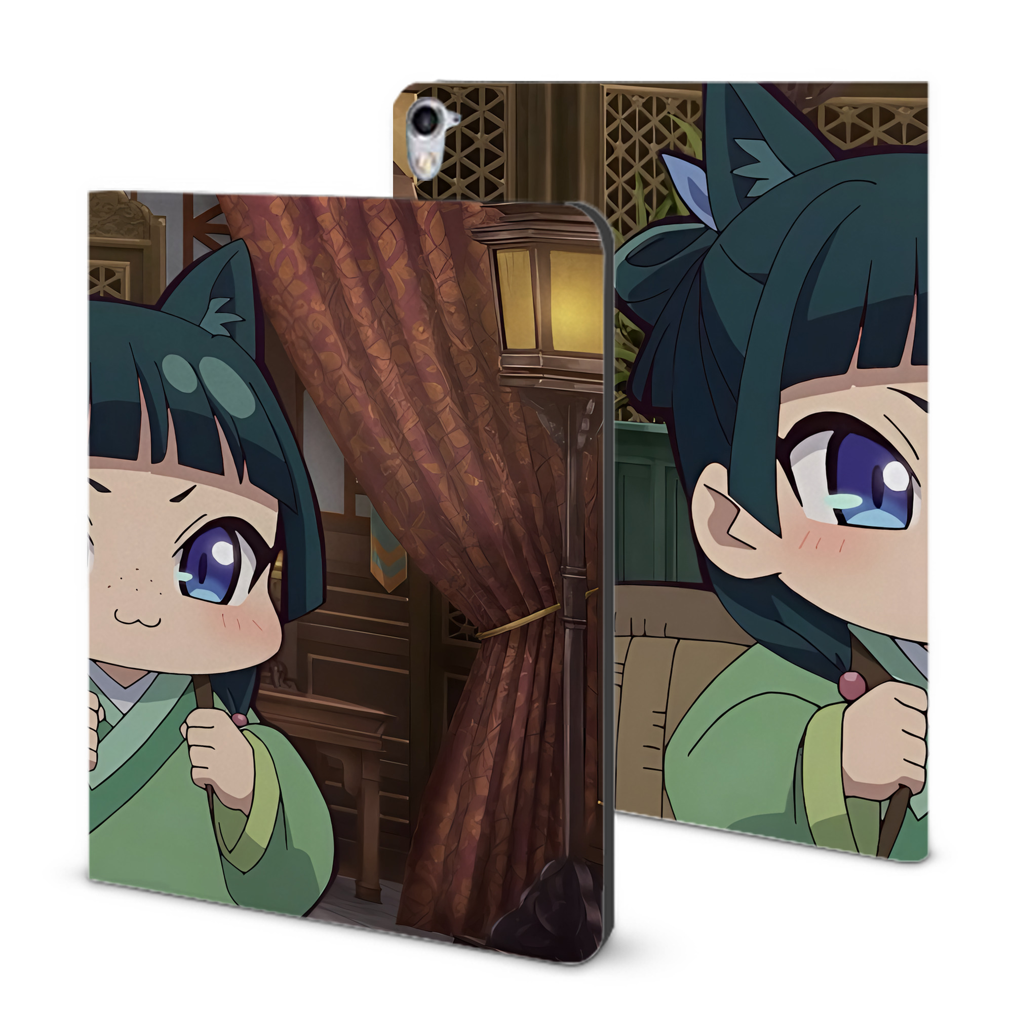 （画像用） 薬屋のひとりごと The Apothecary Diaries IPad ケース ブック型 PUレザー TPU 耐衝撃 軽量 薄型 ペン収納なし 全面保護 IPad 各モデル対応